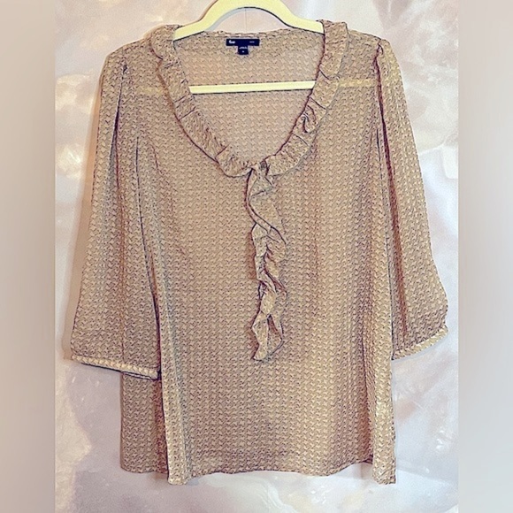 Gap Printed Quarter Sleeve Blouse - Picture 1 of 5